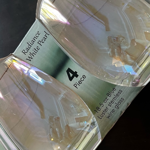 New in Box Circleware Radiance White Pearl Stemless Wine Glasses - Picture 4 of 8